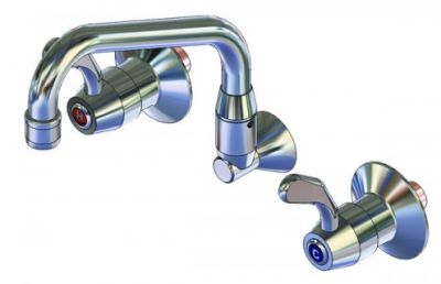 Yellow YX315 Tapware Wall Set with 180mm Swivel Aerated Spout, Ceramic Disc