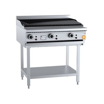 B+S K+ KCBR-9 Gas Char Broiler 900mm on Leg Stand