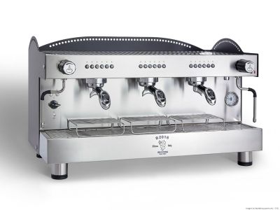 F.E.D. Bezzera 3L Black 3-Group Professional Espresso Machine BZB2016B3DE