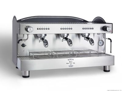 F.E.D. BZB2016B3DE Bezzera 3L Black 3-Group Professional Espresso Machine