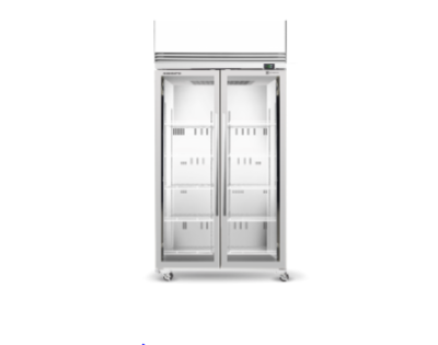Skope TMF1000N-AC 2 Glass Door Display or Storage Freezer, Lit Sign
