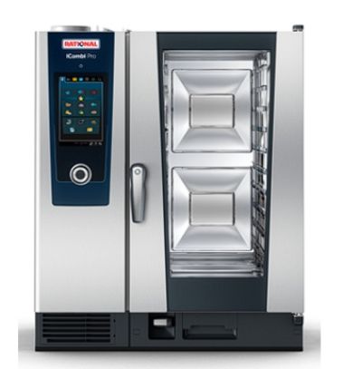Rational ICP101G-NG-LH iCombi Pro Combi Oven - 10-1x1 GN Tray Natural Gas - 79MJ - 1NAC 240V- Left hand Door
