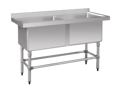 F.E.D. Modular Systems Stainless Steel Double Deep Pot Sink 1410-6-DSB