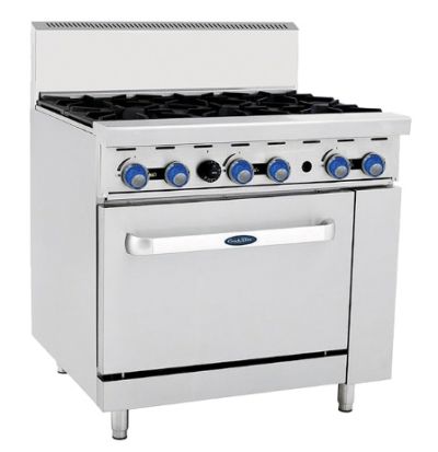 Cookrite AT80G6B-O 6 Burners With Oven