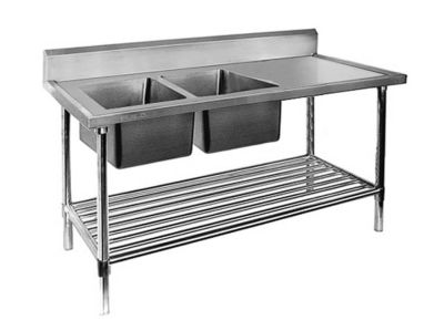 F.E.D. Modular systems DSB6-1800L/A Double Left Sink Bench with Pot Undershelf