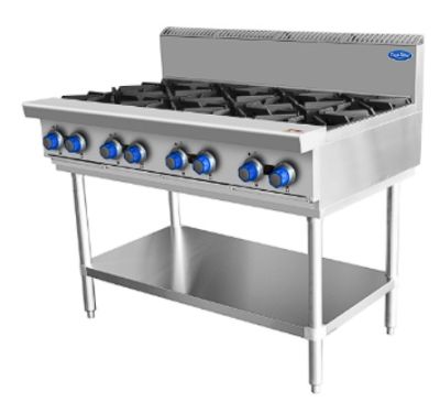 Cookrite AT80G8B-F 8 Burner Cook Top With Stand
