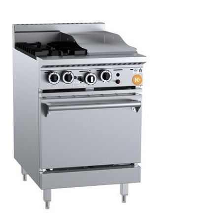 B+S K+ KOV-SB2-GRP3 Gas Two Open Burners & 300mm Grill Plate with Oven