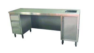 F.E.D. Modular Systems SS6-2100R-H Multipurpose Utility Bench with Sink 