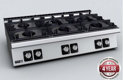 F.E.D. C-G760H Fagor Kore 700 Series Bench Top 6 Gas Burners 