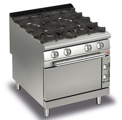 Baron Q90PCF/GE8005 4 Burner Gas Cook Top With Electric Oven