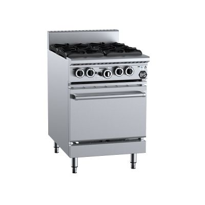 B+S Black OV-SB4 Gas Four Burner with Oven