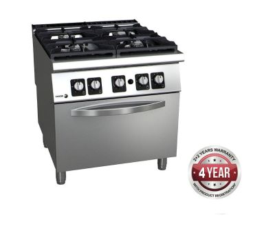 F.E.D. C-G941H Fagor 900 Series Gas 4 Burner with Gas Oven 