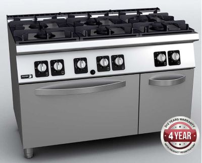F.E.D. FAGOR 6 Burner Gas Range with Gas Oven - C-G761H