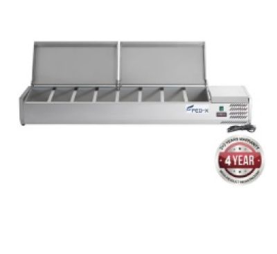 F.E.D. FED-X Salad Bench with Stainless Steel Lids - XVRX1800/380S