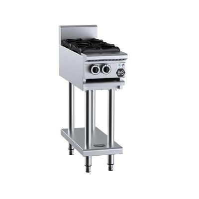 B+S Black BT-SB2 Gas Two Burner Boiling Top on Leg Stand