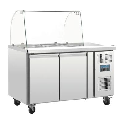  Polar U-Series Double Door Refrigerated Gastronorm Saladette Counter CT393-A
