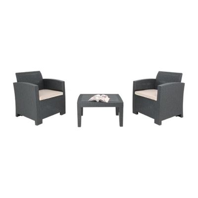 Bolero PP Wicker Armchair & Table Set DR309
