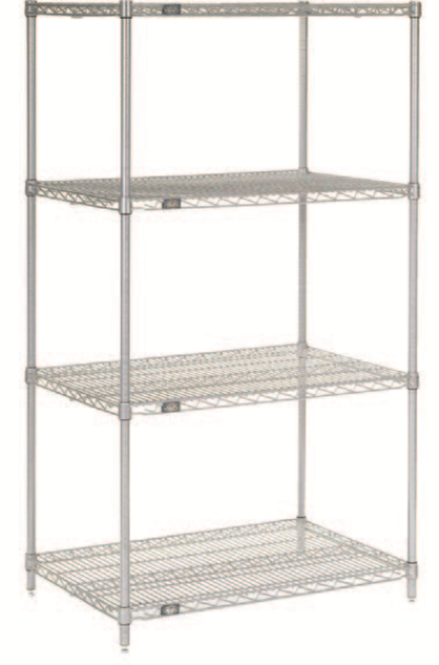 Atlas A24247EPL 4 Shelf Atlas Wire Shelving Kits (includes 4 wire shelves, four posts 1880mm high) – 610 DEEP