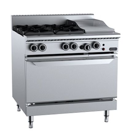 B+S Verro VOV-SB4-GRP3 Gas Four Open Burners & 300mm Grill Plate with Oven