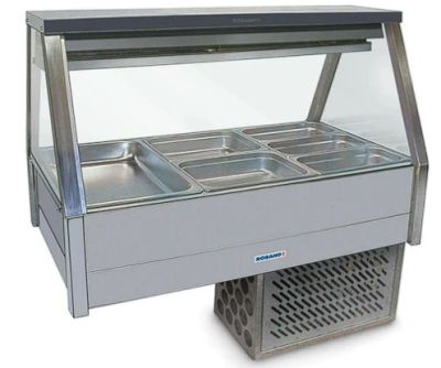 Roband EFX23RD Straight Glass Refrigerated Display Bar 6 pans - Piped and Foamed only (no motor)
