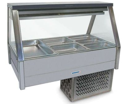 Roband EFX23RD Straight Glass Refrigerated Display Bar 6 pans 