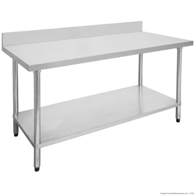 F.E.D. Modular Systems 0300-7-WBB Economic 304 Grade Stainless Steel Table With Splashback 300x700x900