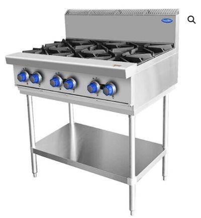 Cookrite AT80G6B-F 6 Burner Cook Top With Stand 900mm