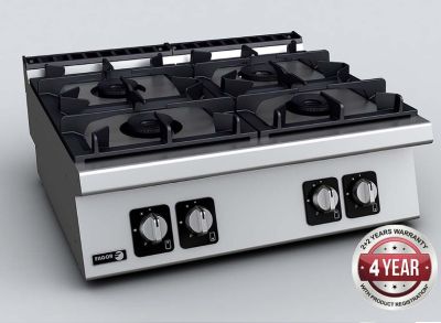 F.E.D. C-G740H Fagor Kore 700 Series Bench Top 4 Gas Burners 