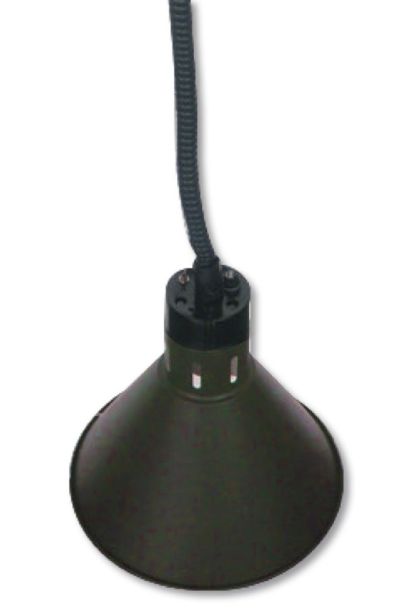 F.E.D. Benchstar Pull down heat lamp black 270mm Round HYWBL08