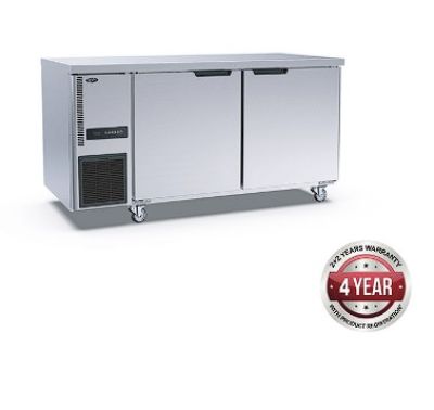 F.E.D. Temperate Thermaster TS1500BT Stainless Steel Double Door Workbench Freezer 