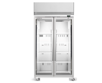Skope TMF1000N-A 2 Glass Door Upright Display or Storage Freezer