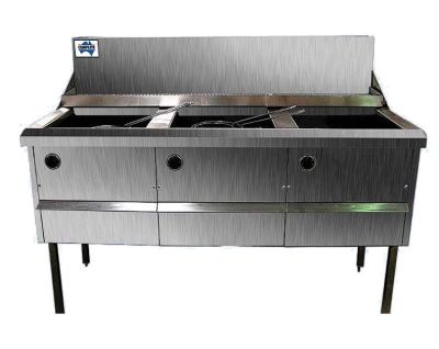 F.E.D. CCCE Gas Fish and Chips Fryer Three Fryer - WFS-3/18