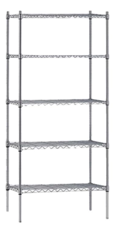 Atlas | 21427EPL5 | 5 Shelf Wire Shelving Kit - 1065mmX535mm