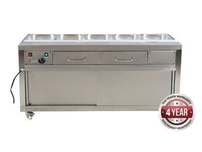 F.E.D. Thermaster Heated Bain Marie Food Display without Glass Top - PG180FE-B