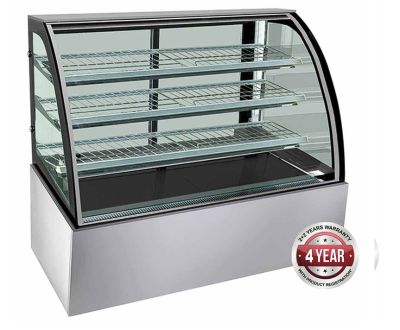 F.E.D. H-SL830 Bonvue Heated Curved Glass Food Display - 900mm