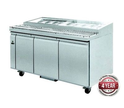 F.E.D. Temperate Thermaster PWB180 three door DELUXE Pizza Prep Bench