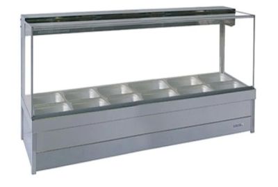 Roband S26 Square Glass Hot Food Display Bar 