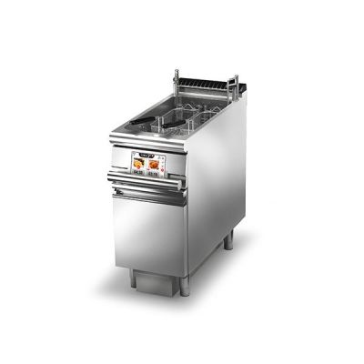 Baron Q90FREV/E422FA 23L Single Basin EVO Electric Deep Fryer With Incorporated Oil Filtering And Basket Lift