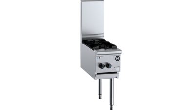 B+S Black BAWBT-SB2R Two Burner Boiling Top Right Side Wok Attachment