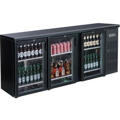 F.E.D. Temperate Thermaster BC3100G Three Door BLACK MAGIC Bar Cooler