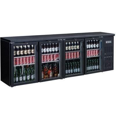 F.E.D. Temperate Thermaster BC4100G Four Door BLACK MAGIC Bar Cooler