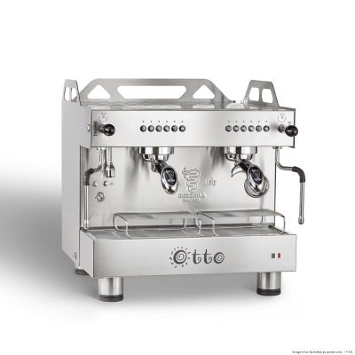 F.E.D. Bezzera OTTO Silver Compact 2 Group Espresso Machine BZOTTOCDE2IS1