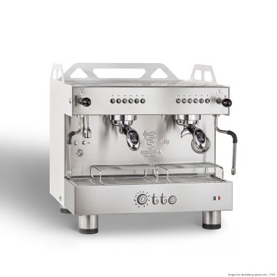 F.E.D. Bezzera OTTO White Compact 2 Group Espresso Machine BZOTTOCDE2IW1