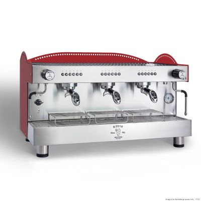 F.E.D. Bezzera 3L Red 3-Group Professional Espresso Machine BZB2016R3DE