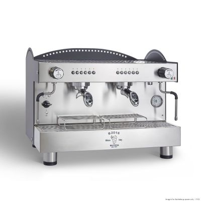 F.E.D. BZB2016B2DE Bezzera 3L Black 2-Group Professional Espresso Machine