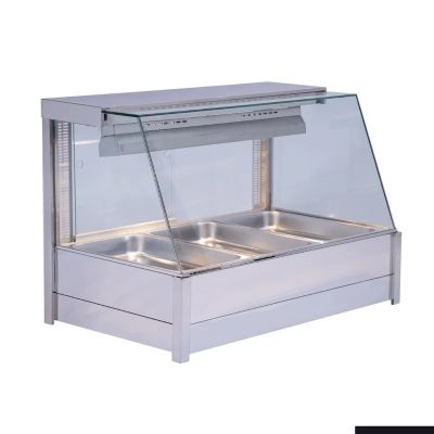 F.E.D Bonvue -BM11TC -Angled Countertop Wet And Dry Bain Marie 