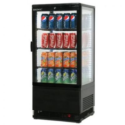 Bromic CT0080G4B Black Countertop Beverage Chiller Flat Glass - 78 Litre