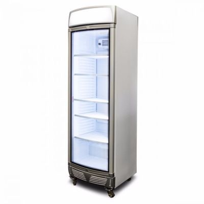 Bromic GM0400LC LED Curved Glass Door 380L Upright Display Chiller w/ Lightbox