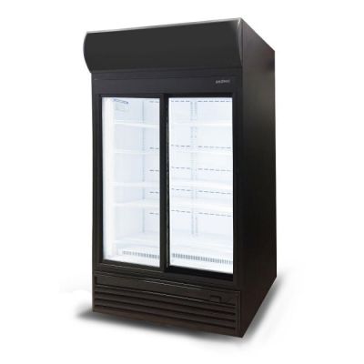 Bromic GM0980LS LED Black Upright Display Fridge with Lightbox - 945 Litre