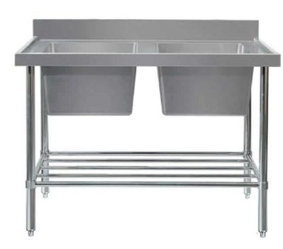 Mixrite Double Sink Bench - W1800 x D700 x H900 Left SS2718L